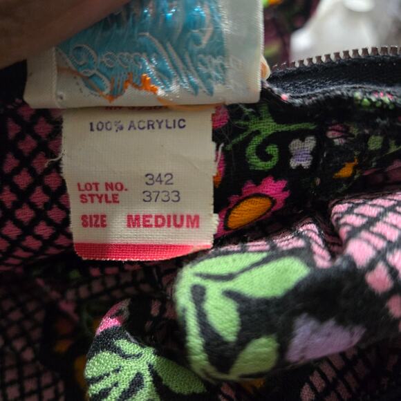 Vintage Halter Maxi Dress Pink Acrylic Floral Print Garden Coverup Hippie Small - Picture 15 of 15